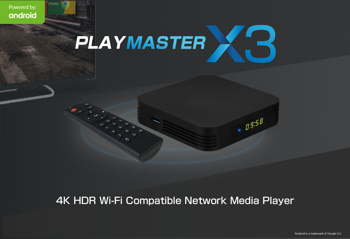 TMP905X3-4K PLAYMASTER X3 4K HDR Wi-Fi Compatible Network Media Player